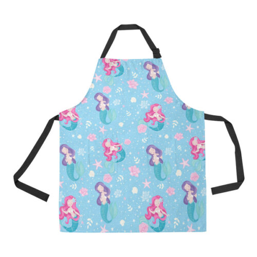 Cute Mermaid Pattern Adjustable Apron - Yliana
