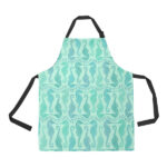 Seahorse Green Pattern Adjustable Apron - Yliana
