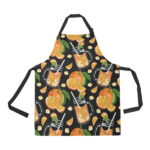 Orange Ice Orance Juice Pattern Adjustable Apron - Yliana