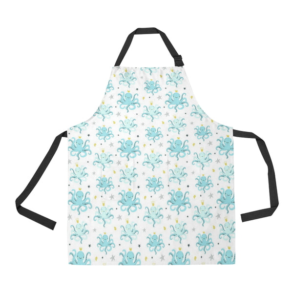 Octopus Blue Pattern Adjustable Apron - Yliana