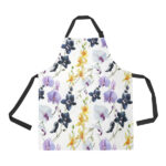 Orchid Pattern Background Adjustable Apron - Yliana