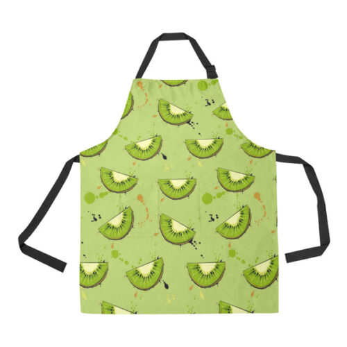 Kiwi Pattern Background Adjustable Apron - Yliana