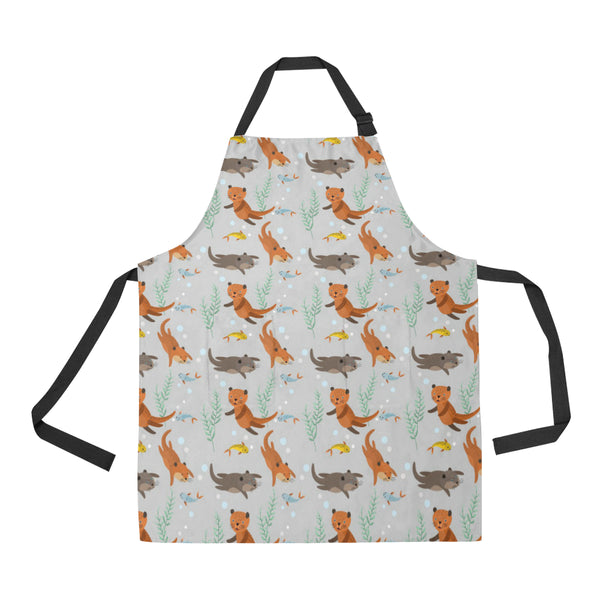 Swimming Fish Otter Pattern Adjustable Apron - Yliana