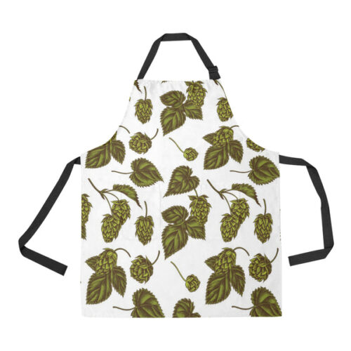 Hop Leaves Pattern Adjustable Apron - Yliana