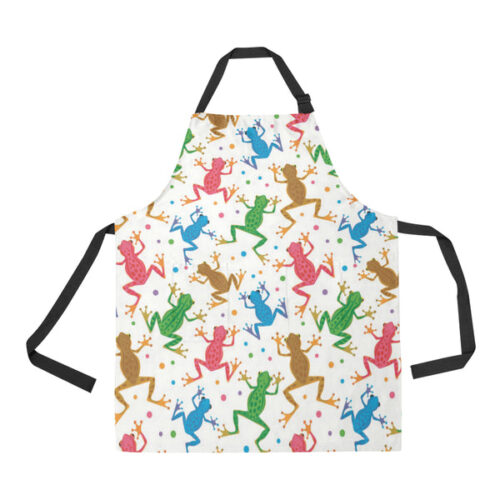 Colorful Frog Pattern Adjustable Apron - Yliana