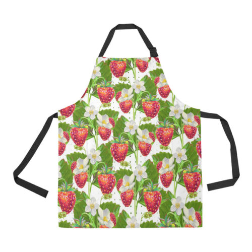 Strawberry Pattern Adjustable Apron - Yliana