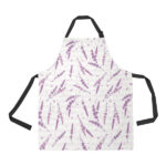 Lavender Pattern Stripe Background Adjustable Apron - Yliana