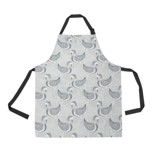 Swan Gray Pattern Adjustable Apron - Yliana