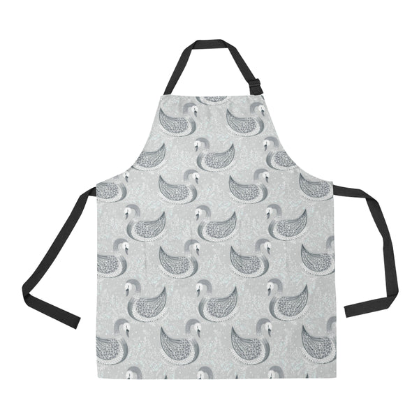 Swan Gray Pattern Adjustable Apron - Yliana