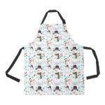 Snowman Pattern Background Adjustable Apron - Yliana