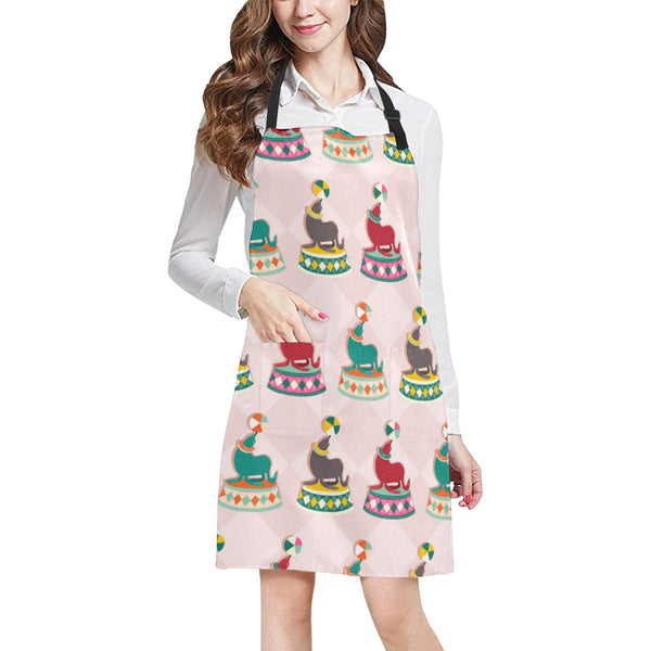 Colorful Sea Lion Pattern Adjustable Apron - Yliana