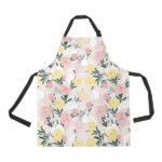 Swan Flower Pattern Adjustable Apron - Yliana