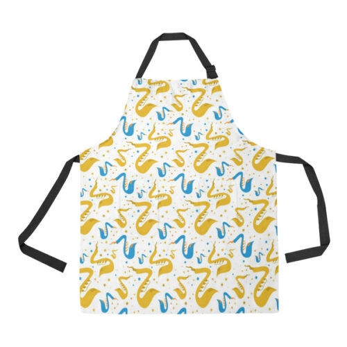 Saxophone Pattern Adjustable Apron - Yliana