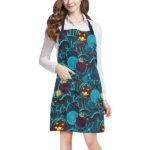 Halloween Pumpkin Cat Pattern Adjustable Apron - Yliana