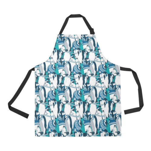 Penguin Pattern Adjustable Apron - Yliana