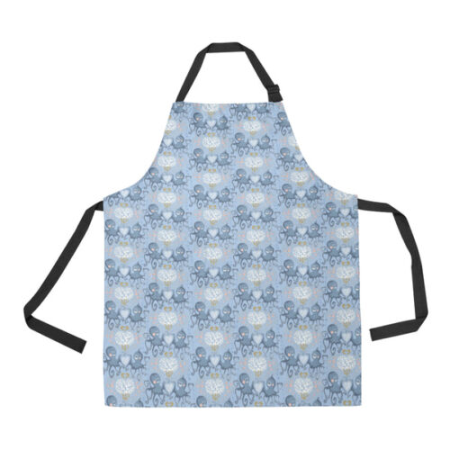 Octopus Heart Pattern Adjustable Apron - Yliana