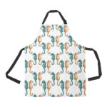 Seahorse Pattern Background Adjustable Apron - Yliana