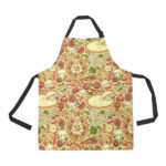 Pizza Pattern Background Adjustable Apron - Yliana