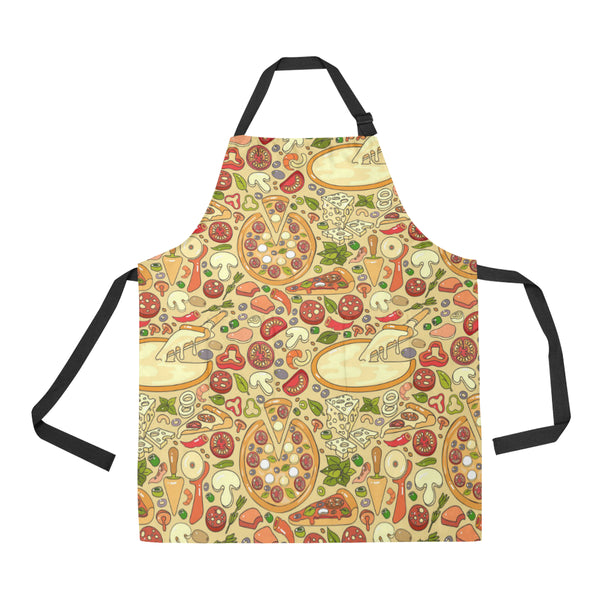 Pizza Pattern Background Adjustable Apron - Yliana