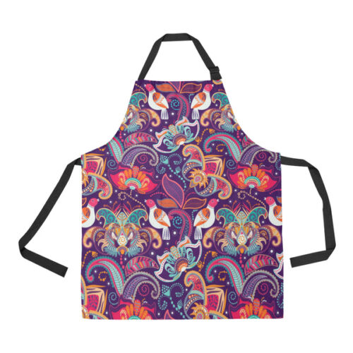 Indian Pattern Background Adjustable Apron - Yliana