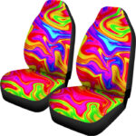 Abstract Colorful Liquid Trippy Print Universal Fit Car Seat Covers
