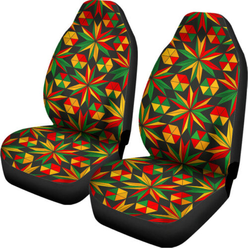 Abstract Geometric Reggae Pattern Print Universal Fit Car Seat Covers