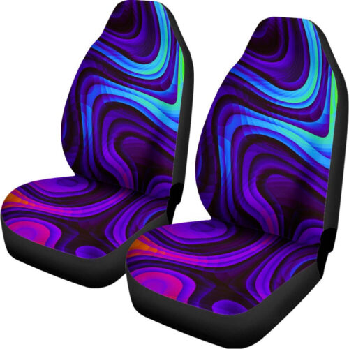 Dark Psychedelic Trippy Print Universal Fit Car Seat Covers