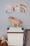 Wooden Unicorn Night Light for Kids - Wall-Mounted with Remote Control - Yliana