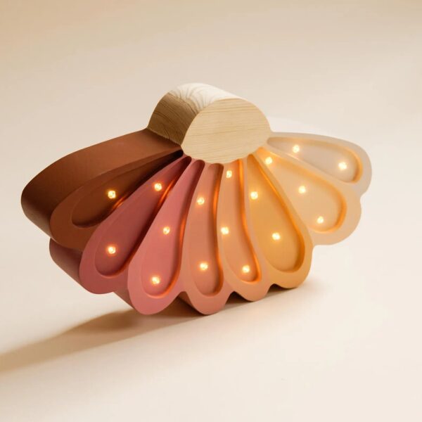 Wooden Flower Night Light for Kids - Wall-Mounted with Remote Control - Yliana