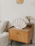 Wooden Seashell Night Light for Kids - Wall-Mounted with Remote Control - Yliana