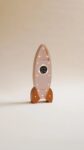 Wooden Rocket Night Light for Kids - Wall-Mounted with Remote Control - Yliana