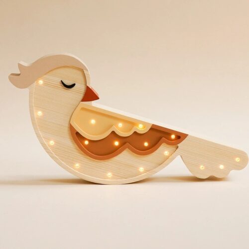 Wooden Bird Night Light for Kids - Wall-Mounted with Remote Control - Yliana