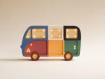 Wooden Van Night Light for Kids - Wall-Mounted with Remote Control - Yliana