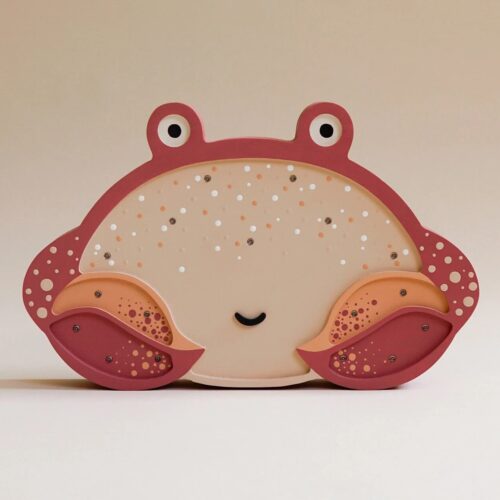 Wooden Pink Crab Night Light for Kids - Wall-Mounted with Remote Control - Yliana