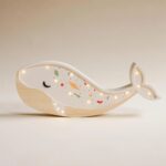 Wooden Whale Night Light for Kids - Wall-Mounted with Remote Control - Yliana