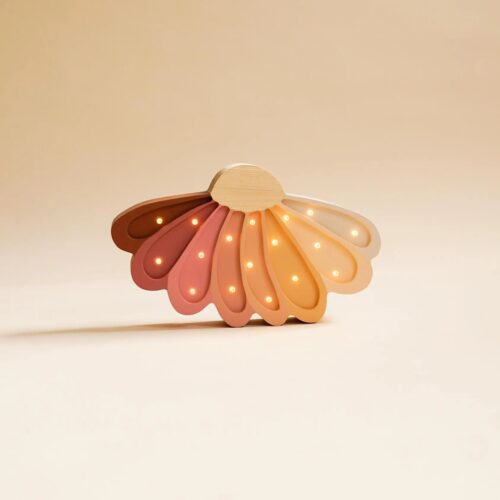 Wooden Flower Night Light for Kids - Wall-Mounted with Remote Control - Yliana