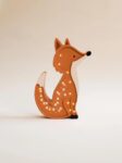 Wooden Fox Night Light for Kids - Wall-Mounted with Remote Control - Yliana