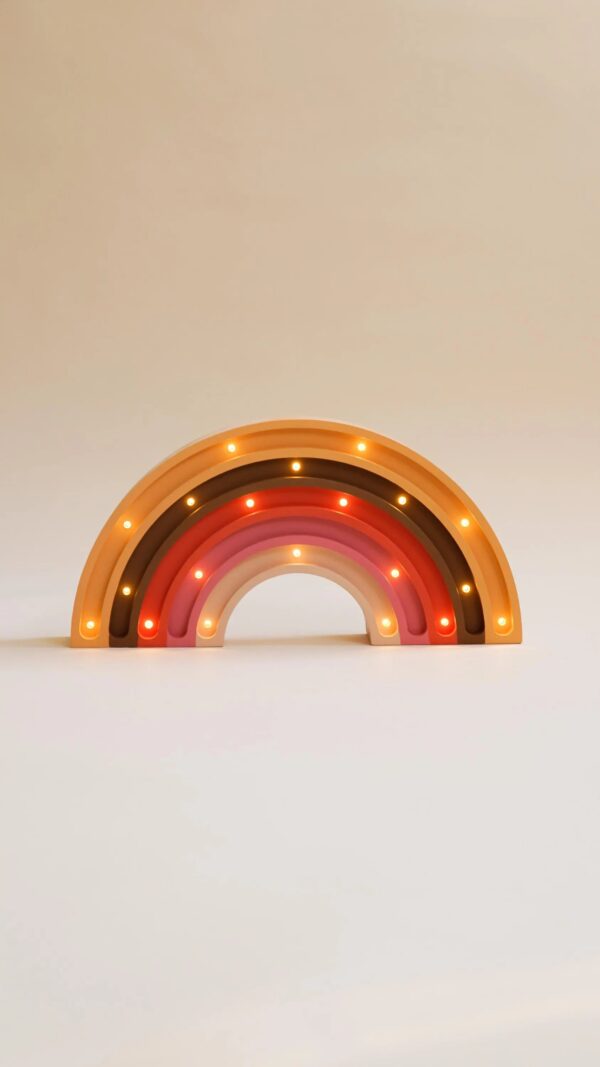 Wooden Rainbow Night Light for Kids - Wall-Mounted with Remote Control - Yliana