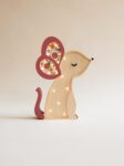 Wooden Mouse Night Light for Kids - Wall-Mounted with Remote Control - Yliana