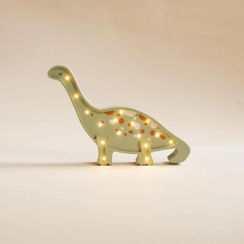 Wooden Dino Night Light for Kids - Wall-Mounted with Remote Control - Yliana