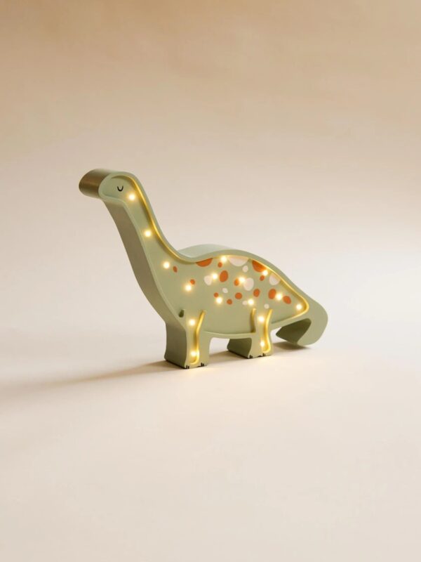 Wooden Dino Night Light for Kids - Wall-Mounted with Remote Control - Yliana