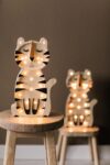 Wooden Tiger Night Light for Kids - Wall-Mounted with Remote Control - Yliana