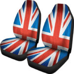 Silky Union Jack British Flag Print Universal Fit Car Seat Covers