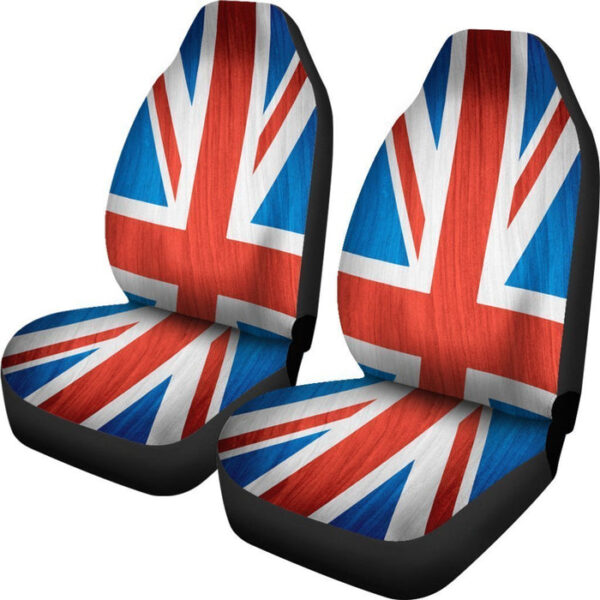 Silky Union Jack British Flag Print Universal Fit Car Seat Covers