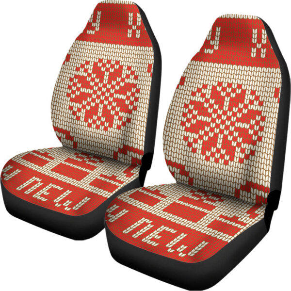 Xmas Deer Knitted Print Universal Fit Car Seat Covers