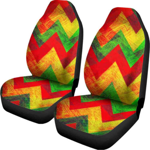 Zig Zag Reggae Pattern Print Universal Fit Car Seat Covers
